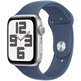 Smartwatch Apple Watch SE 2 gen MXEC3ET/A - 40mm, GPS, srebrne aluminium z paskiem sportowy w kolorze denim, S|M